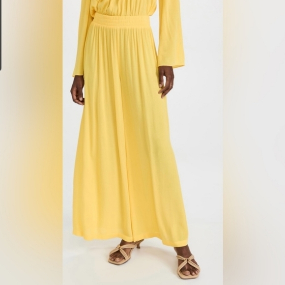 L'agence Yellow Nikita Wide Leg Pants SZ XS - Picture 1 of 4